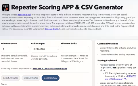 Screenshot of repeater-scores.app
